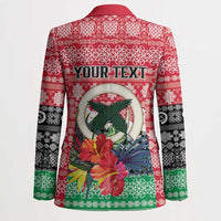 Personalised Vanuatu Joyeux Noel Blazer Proud To Be a Ni-Van Sand Drawing Art LT9 - Polynesian Pride