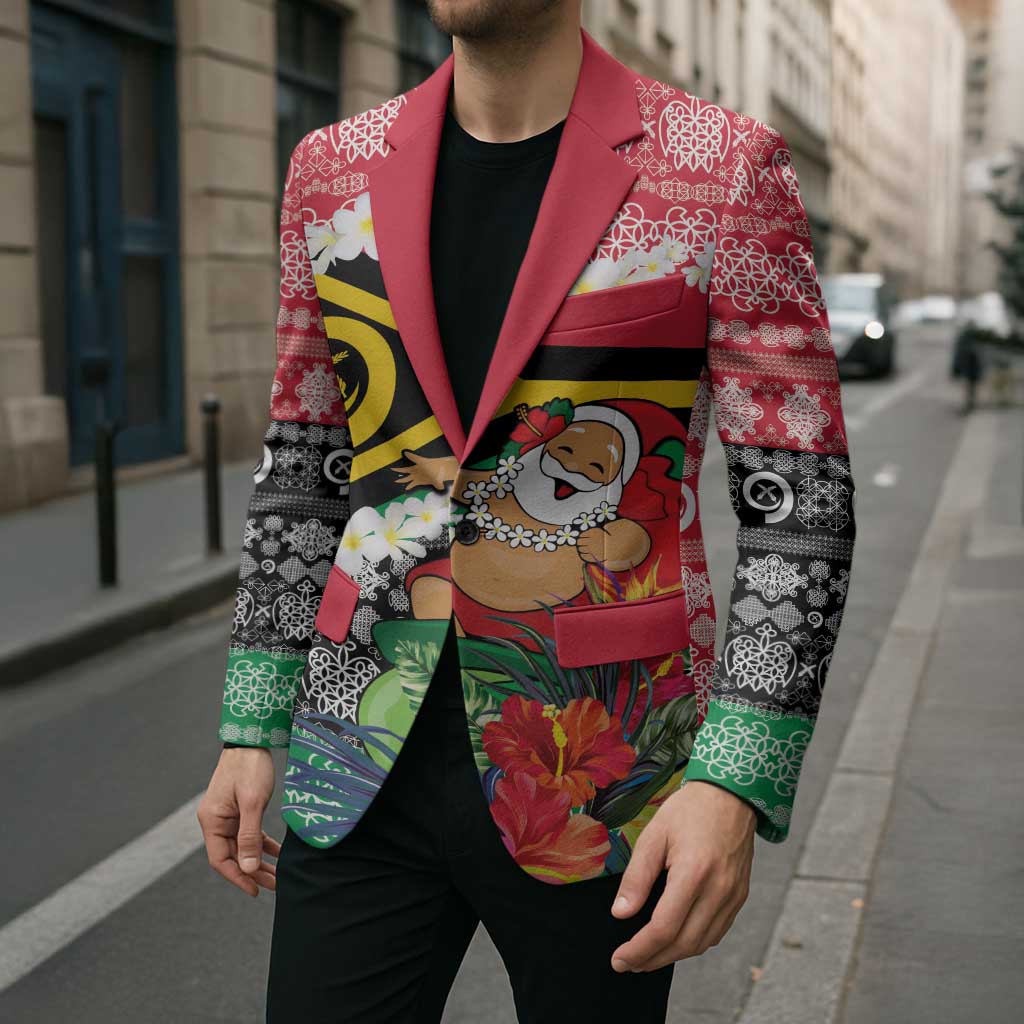 Personalised Vanuatu Joyeux Noel Blazer Proud To Be a Ni-Van Sand Drawing Art LT9 - Polynesian Pride