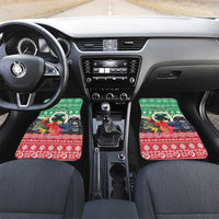 Personalised Vanuatu Joyeux Noel Car Mats Proud To Be a Ni-Van Sand Drawing Art LT9 Set 2pcs - Front Red - Polynesian Pride