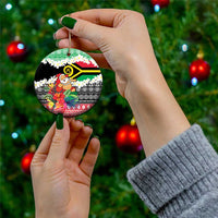 Personalised Vanuatu Joyeux Noel Ceramic Ornament Proud To Be a Ni-Van Sand Drawing Art LT9 - Polynesian Pride