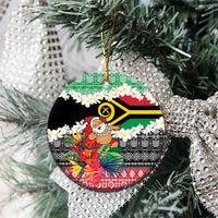 Personalised Vanuatu Joyeux Noel Ceramic Ornament Proud To Be a Ni-Van Sand Drawing Art LT9 - Polynesian Pride