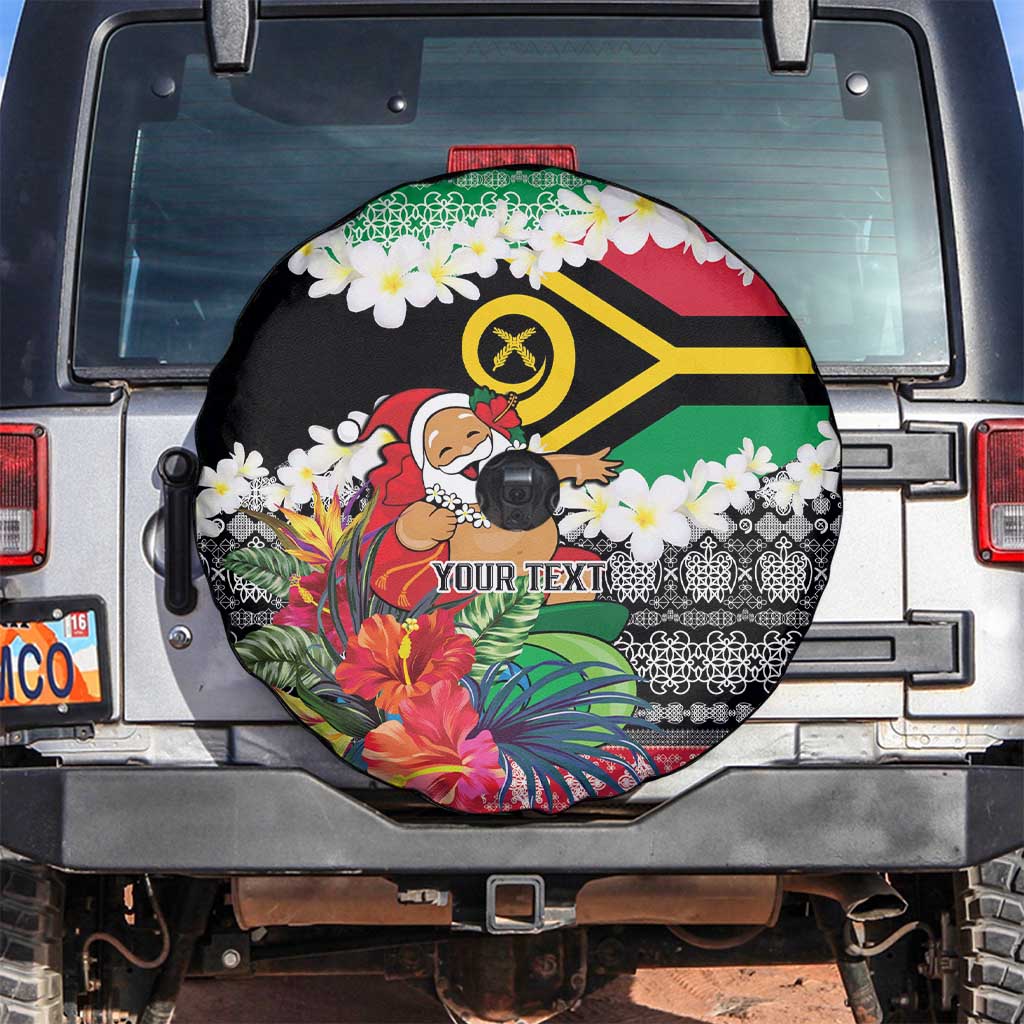 Personalised Vanuatu Joyeux Noel Spare Tire Cover Proud To Be a Ni-Van Sand Drawing Art LT9 Red - Polynesian Pride