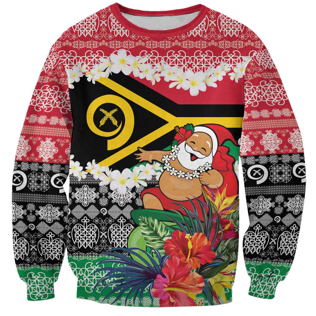 Personalised Vanuatu Joyeux Noel Sweatshirt Proud To Be a Ni-Van Sand Drawing Art LT9 Unisex Red - Polynesian Pride