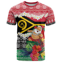 Personalised Vanuatu Joyeux Noel T Shirt Proud To Be a Ni-Van Sand Drawing Art LT9 Red - Polynesian Pride