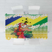 Personalised Malampa Joyeux Noel Tablecloth Proud To Be a Ni-Van Sand Drawing Art LT9 Lime - Polynesian Pride