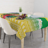 Personalised Malampa Joyeux Noel Tablecloth Proud To Be a Ni-Van Sand Drawing Art LT9 - Polynesian Pride