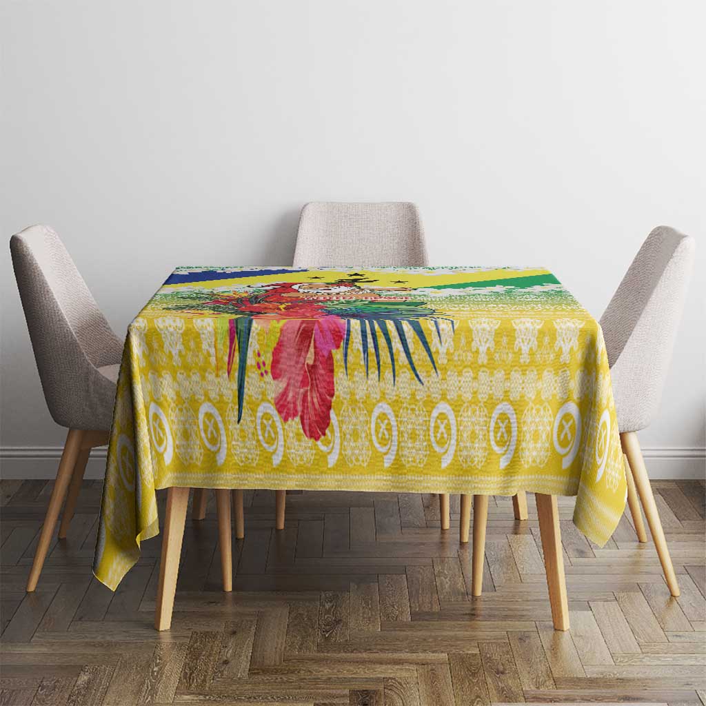 Personalised Malampa Joyeux Noel Tablecloth Proud To Be a Ni-Van Sand Drawing Art LT9 - Polynesian Pride