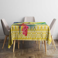 Personalised Malampa Joyeux Noel Tablecloth Proud To Be a Ni-Van Sand Drawing Art LT9 - Polynesian Pride