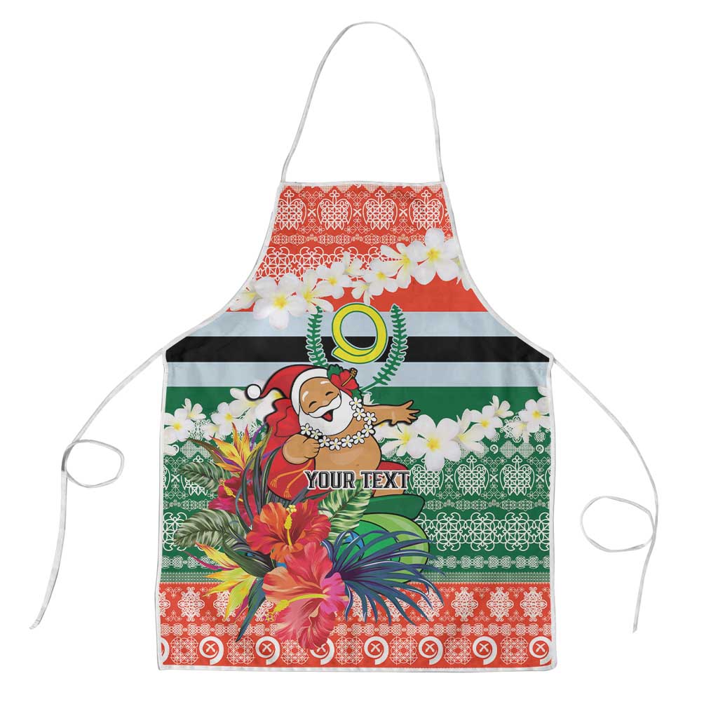 Personalised Penama Joyeux Noel Apron Proud To Be a Ni-Van Sand Drawing Art LT9 Red - Polynesian Pride