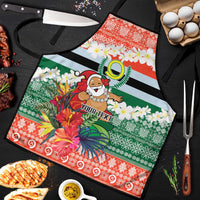 Personalised Penama Joyeux Noel Apron Proud To Be a Ni-Van Sand Drawing Art LT9 Red - Polynesian Pride