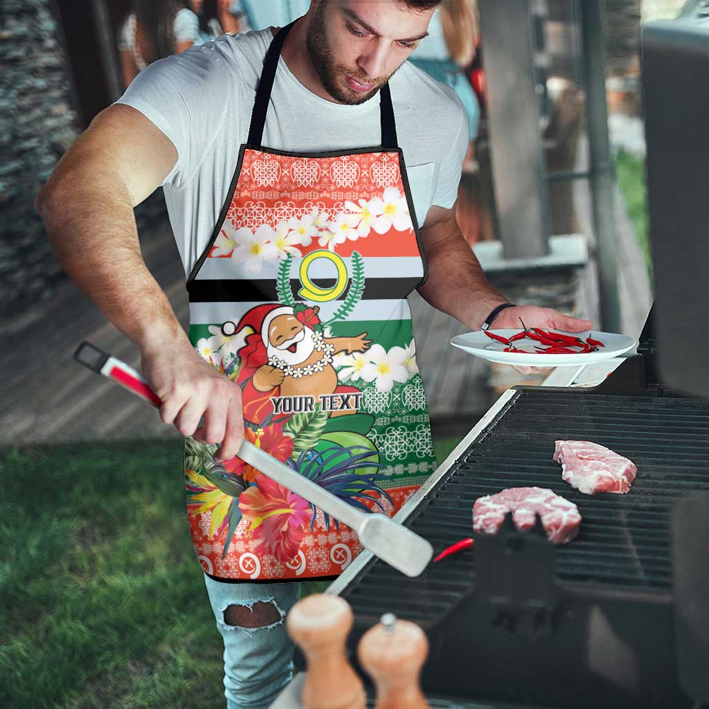 Personalised Penama Joyeux Noel Apron Proud To Be a Ni-Van Sand Drawing Art LT9 - Polynesian Pride