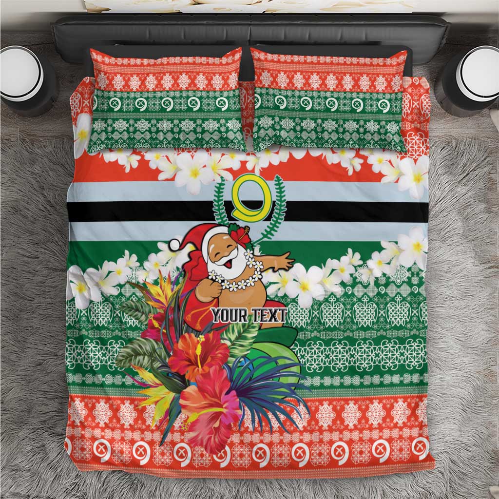 Personalised Penama Joyeux Noel Bedding Set Proud To Be a Ni-Van Sand Drawing Art LT9 Red - Polynesian Pride