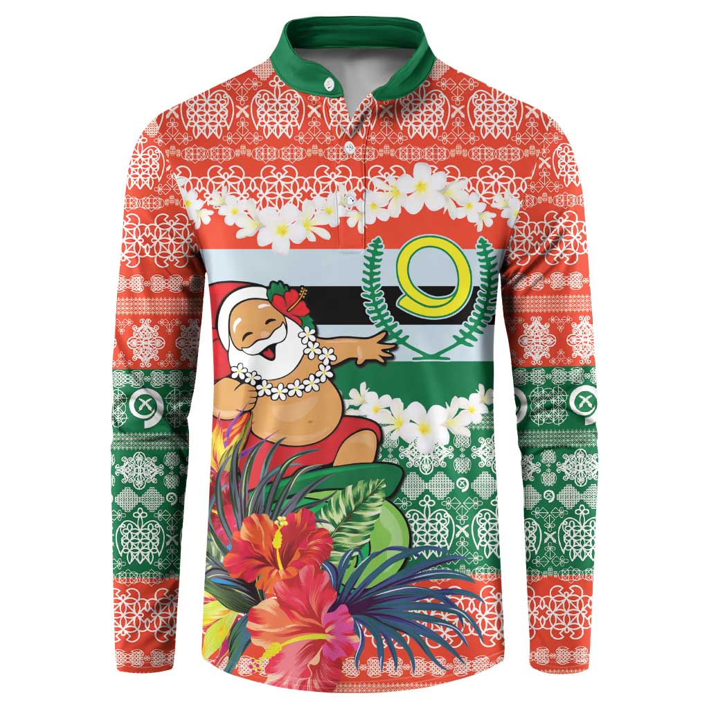 Personalised Penama Joyeux Noel Button Sweatshirt Proud To Be a Ni-Van Sand Drawing Art LT9 Red - Polynesian Pride