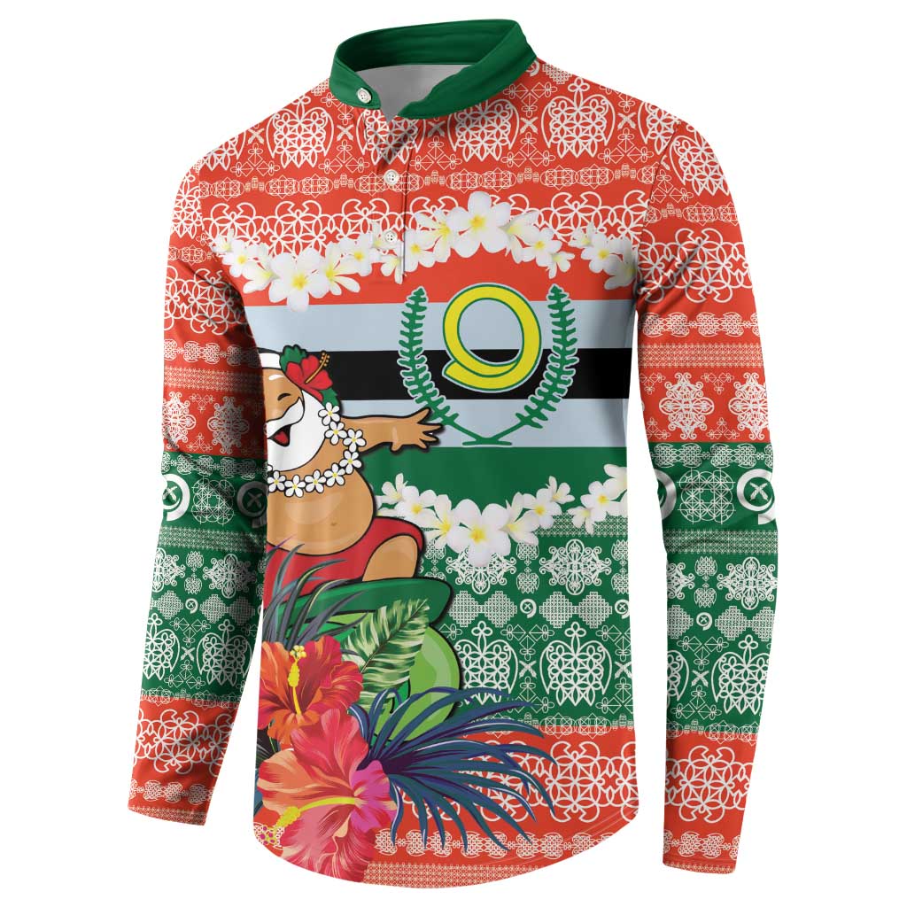 Personalised Penama Joyeux Noel Button Sweatshirt Proud To Be a Ni-Van Sand Drawing Art LT9 - Polynesian Pride