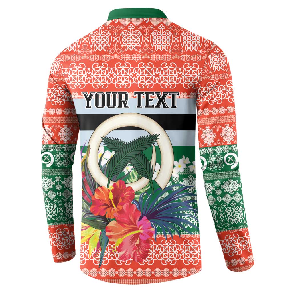 Personalised Penama Joyeux Noel Button Sweatshirt Proud To Be a Ni-Van Sand Drawing Art LT9 - Polynesian Pride
