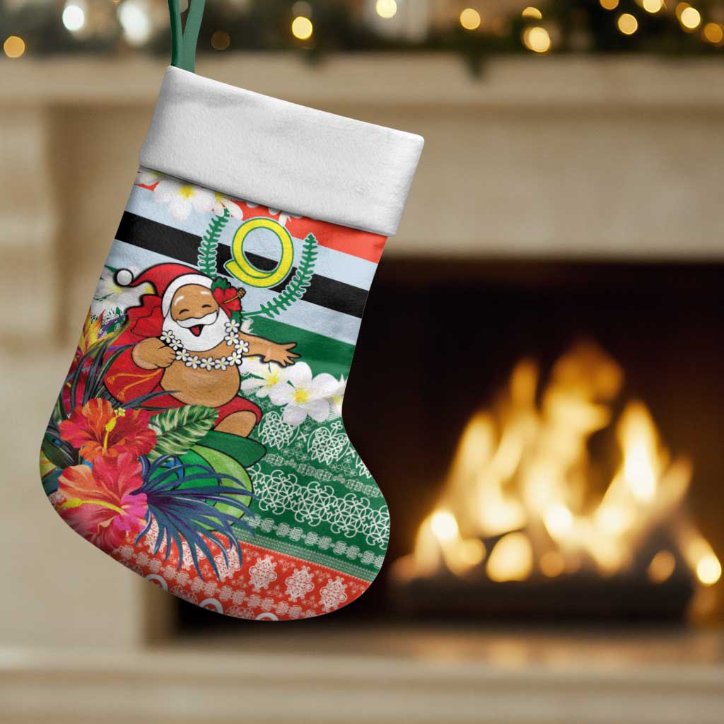 Personalised Penama Joyeux Noel Christmas Stocking Proud To Be a Ni-Van Sand Drawing Art LT9 Set of 2 Red - Polynesian Pride