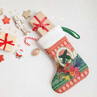 Personalised Penama Joyeux Noel Christmas Stocking Proud To Be a Ni-Van Sand Drawing Art LT9 - Polynesian Pride