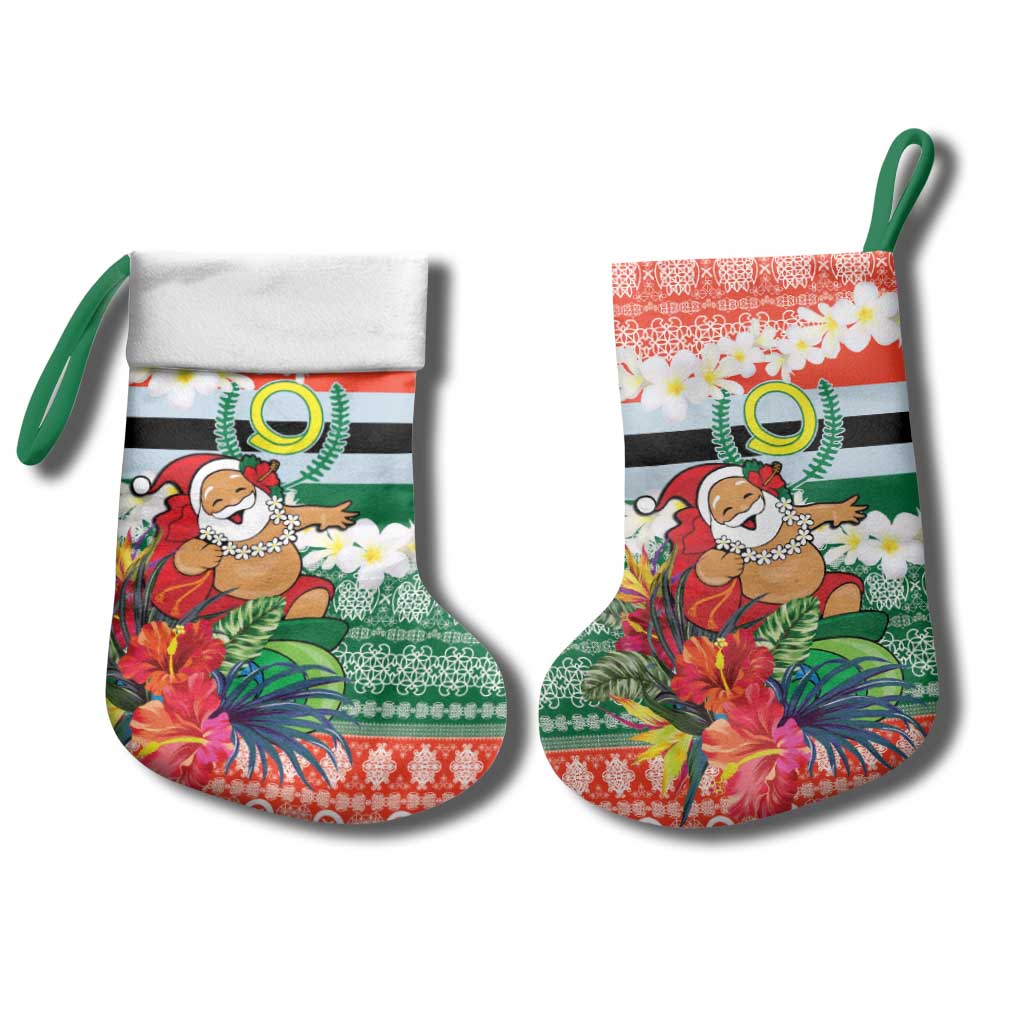 Personalised Penama Joyeux Noel Christmas Stocking Proud To Be a Ni-Van Sand Drawing Art LT9 - Polynesian Pride