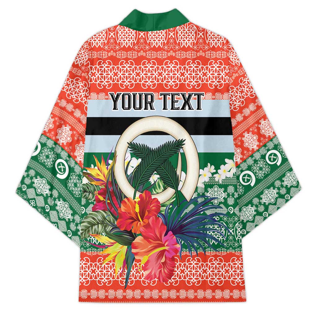 Personalised Penama Joyeux Noel Kimono Proud To Be a Ni-Van Sand Drawing Art LT9 - Polynesian Pride