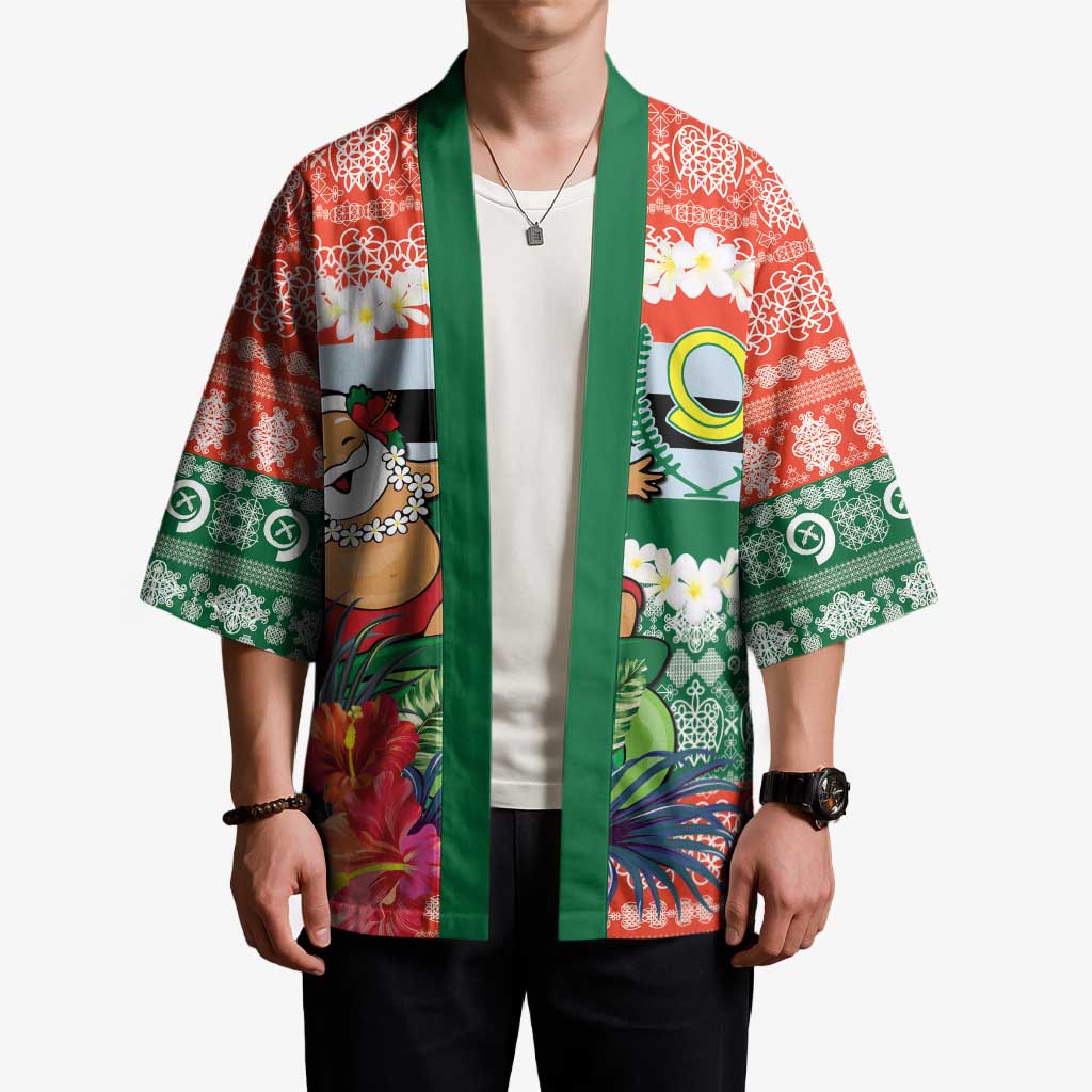 Personalised Penama Joyeux Noel Kimono Proud To Be a Ni-Van Sand Drawing Art LT9 - Polynesian Pride