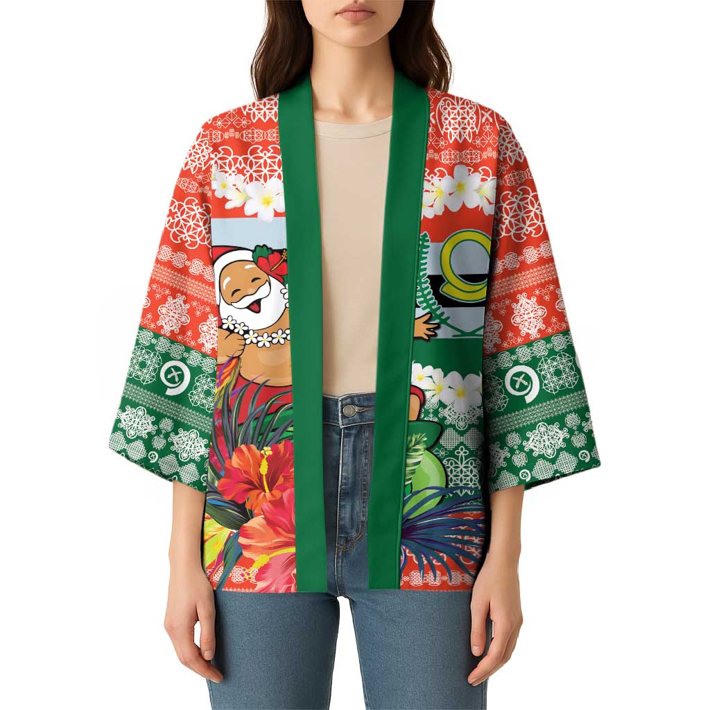 Personalised Penama Joyeux Noel Kimono Proud To Be a Ni-Van Sand Drawing Art LT9 - Polynesian Pride