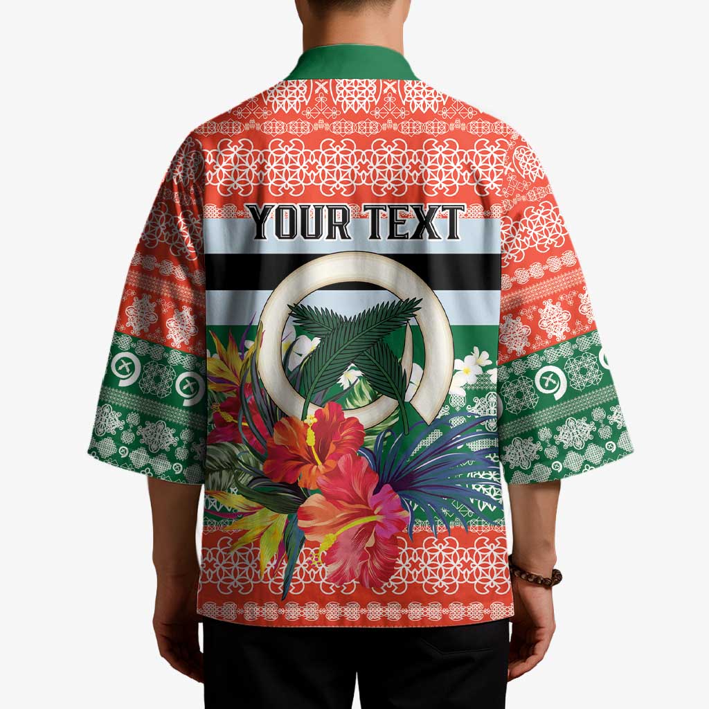 Personalised Penama Joyeux Noel Kimono Proud To Be a Ni-Van Sand Drawing Art LT9 - Polynesian Pride