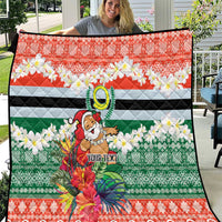 Personalised Penama Joyeux Noel Quilt Proud To Be a Ni-Van Sand Drawing Art LT9 Red - Polynesian Pride