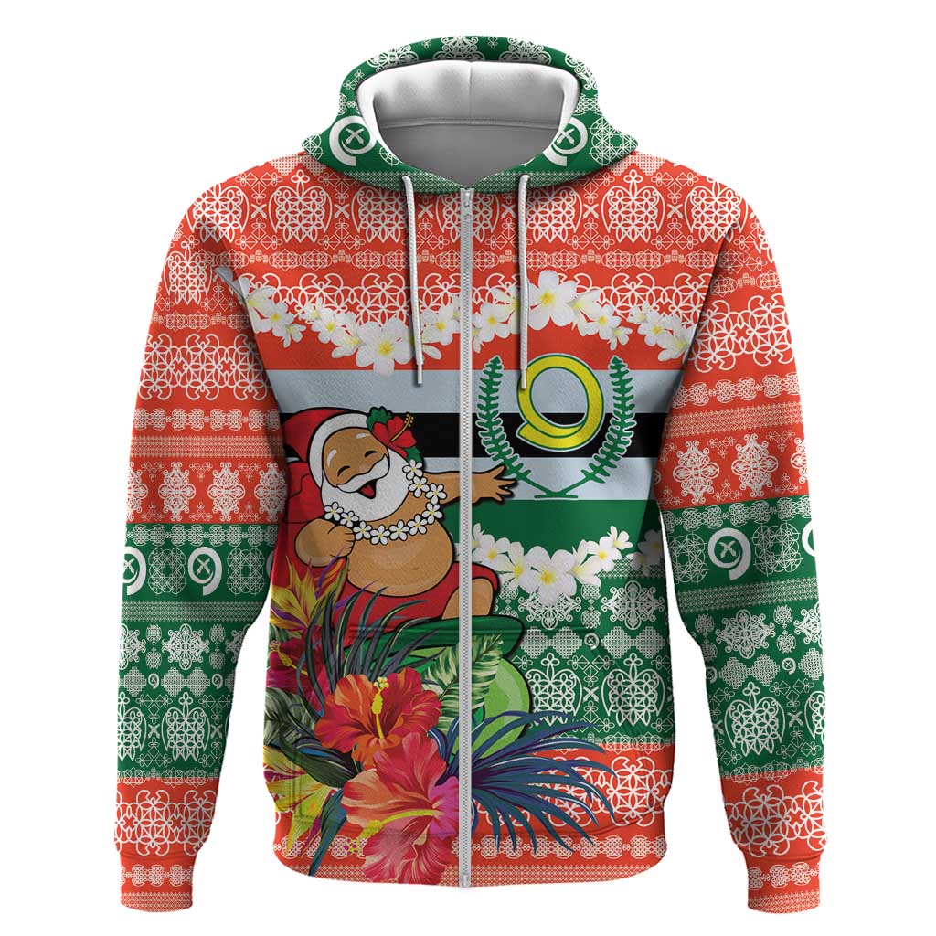 Personalised Penama Joyeux Noel Zip Hoodie Proud To Be a Ni-Van Sand Drawing Art LT9 Zip Hoodie Red - Polynesian Pride