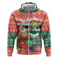 Personalised Penama Joyeux Noel Zip Hoodie Proud To Be a Ni-Van Sand Drawing Art LT9 Zip Hoodie Red - Polynesian Pride