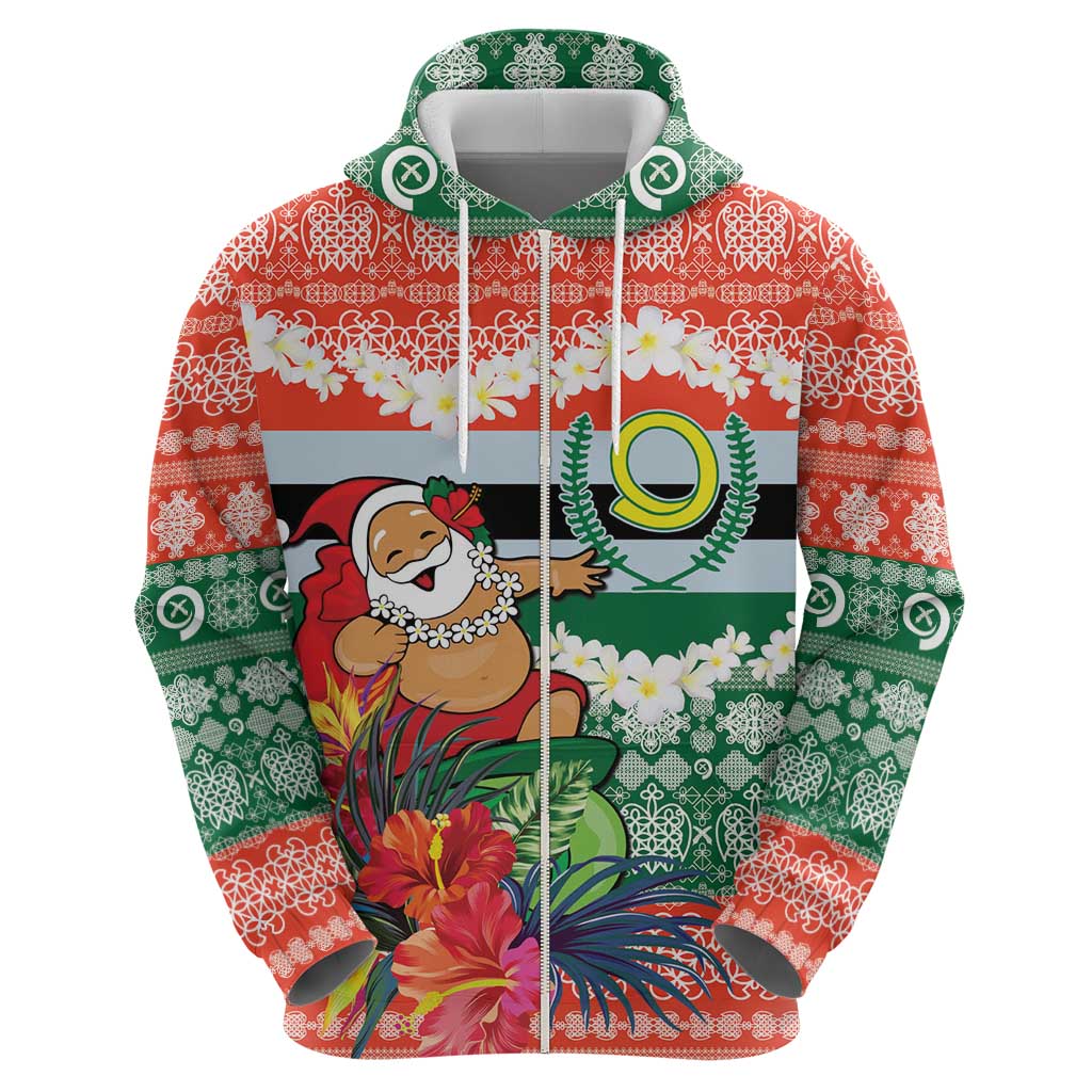 Personalised Penama Joyeux Noel Zip Hoodie Proud To Be a Ni-Van Sand Drawing Art LT9 - Polynesian Pride