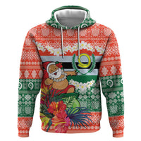 Personalised Penama Joyeux Noel Zip Hoodie Proud To Be a Ni-Van Sand Drawing Art LT9 Pullover Hoodie Red - Polynesian Pride