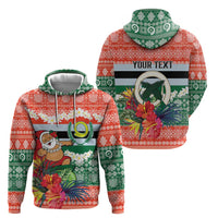 Personalised Penama Joyeux Noel Zip Hoodie Proud To Be a Ni-Van Sand Drawing Art LT9 - Polynesian Pride