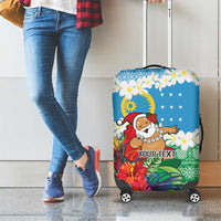 Personalised Sanma Joyeux Noel Luggage Cover Proud To Be a Ni-Van Sand Drawing Art LT9 - Polynesian Pride