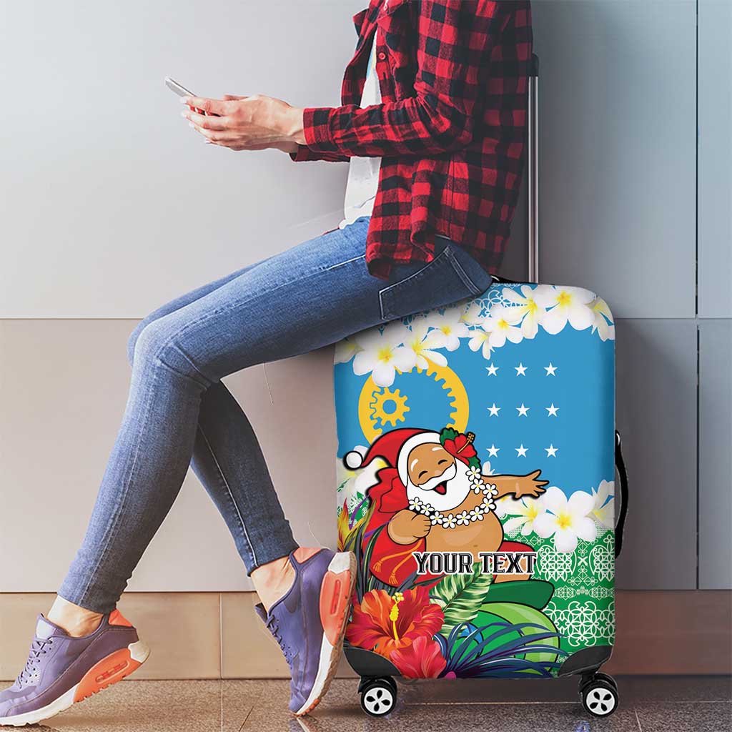 Personalised Sanma Joyeux Noel Luggage Cover Proud To Be a Ni-Van Sand Drawing Art LT9 - Polynesian Pride