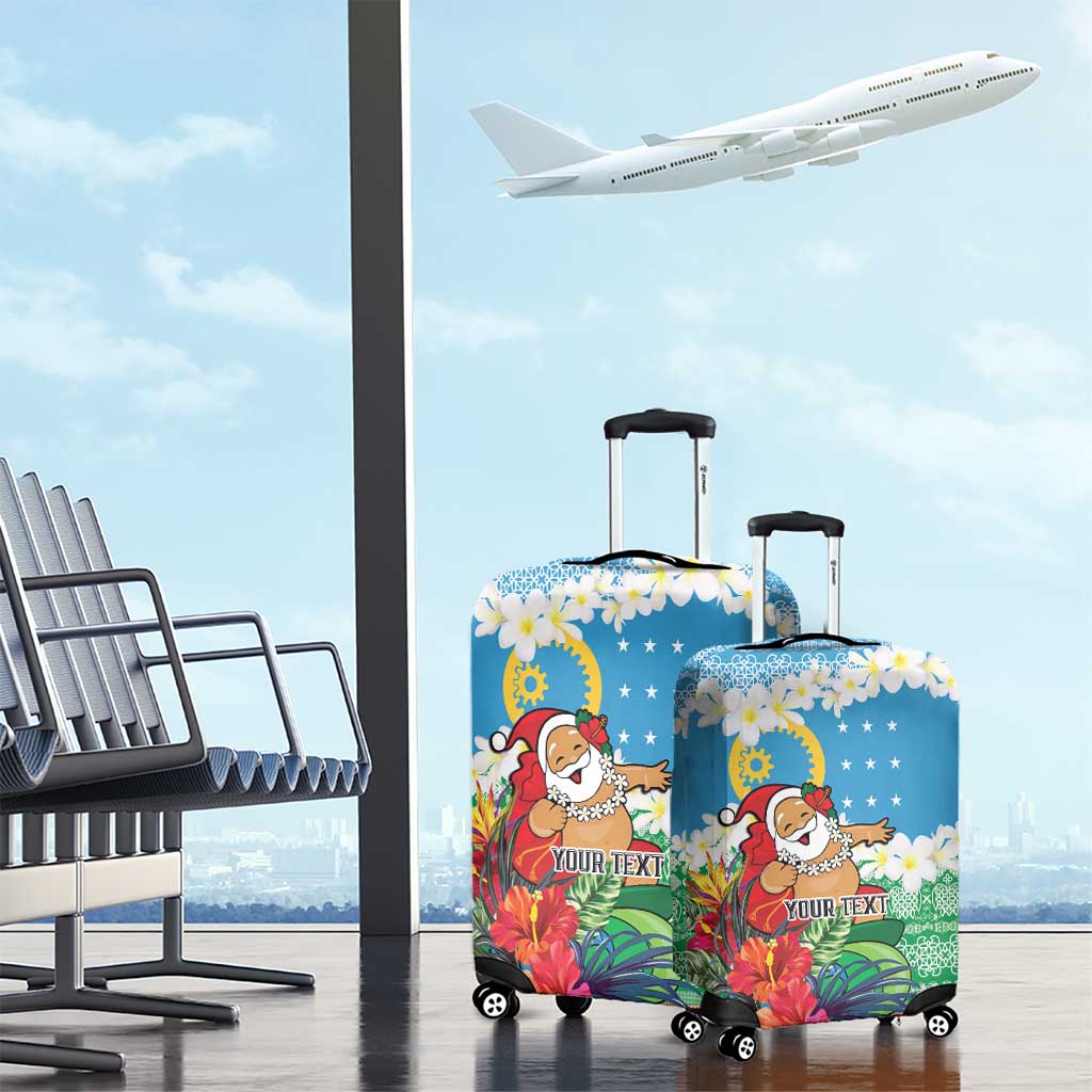 Personalised Sanma Joyeux Noel Luggage Cover Proud To Be a Ni-Van Sand Drawing Art LT9 - Polynesian Pride