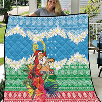 Personalised Sanma Joyeux Noel Quilt Proud To Be a Ni-Van Sand Drawing Art LT9 Blue - Polynesian Pride