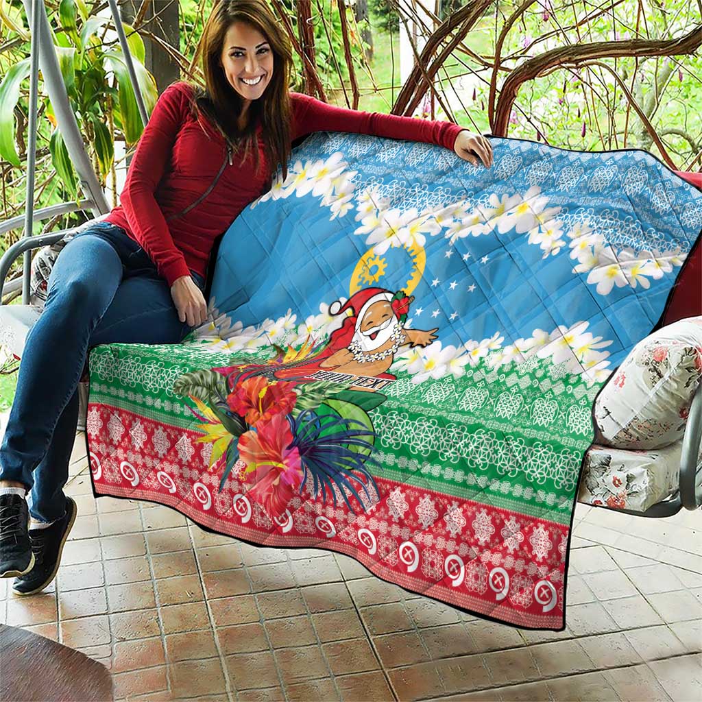 Personalised Sanma Joyeux Noel Quilt Proud To Be a Ni-Van Sand Drawing Art LT9 - Polynesian Pride