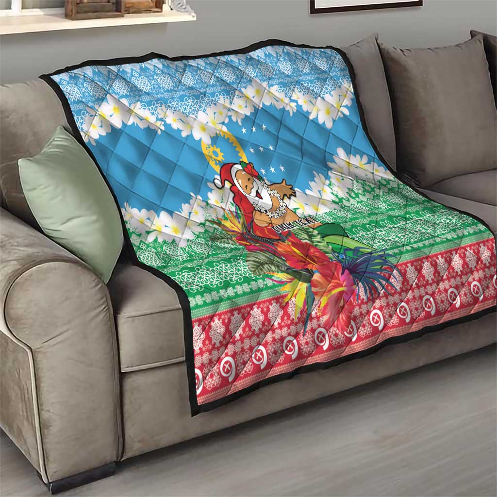 Personalised Sanma Joyeux Noel Quilt Proud To Be a Ni-Van Sand Drawing Art LT9 - Polynesian Pride