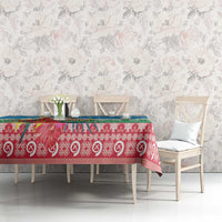 Personalised Sanma Joyeux Noel Tablecloth Proud To Be a Ni-Van Sand Drawing Art LT9 - Polynesian Pride