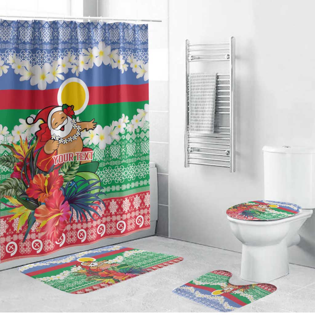 Personalised Shefa Joyeux Noel Bathroom Set Proud To Be a Ni-Van Sand Drawing Art LT9 Bathroom Set (4 pcs) Blue - Polynesian Pride
