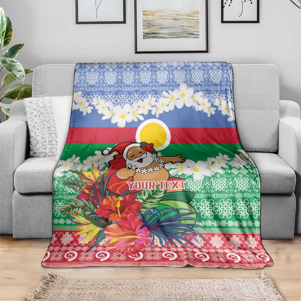 Personalised Shefa Joyeux Noel Blanket Proud To Be a Ni-Van Sand Drawing Art LT9 - Polynesian Pride