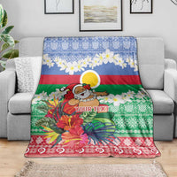 Personalised Shefa Joyeux Noel Blanket Proud To Be a Ni-Van Sand Drawing Art LT9 - Polynesian Pride