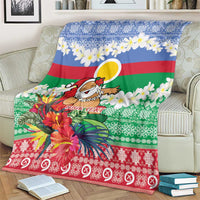 Personalised Shefa Joyeux Noel Blanket Proud To Be a Ni-Van Sand Drawing Art LT9 - Polynesian Pride