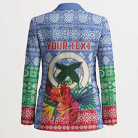 Personalised Shefa Joyeux Noel Blazer Proud To Be a Ni-Van Sand Drawing Art LT9 - Polynesian Pride