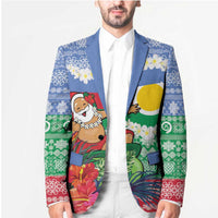 Personalised Shefa Joyeux Noel Blazer Proud To Be a Ni-Van Sand Drawing Art LT9 - Polynesian Pride