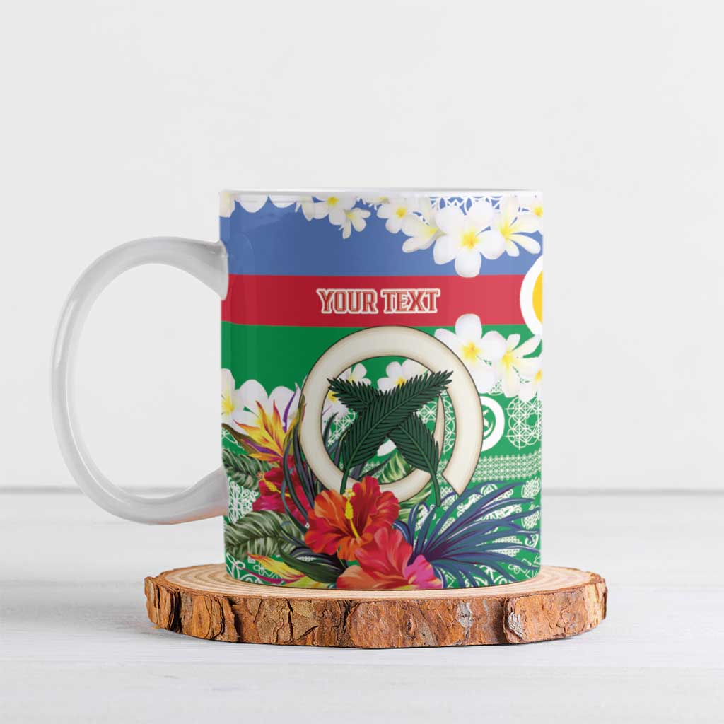 Personalised Shefa Joyeux Noel Ceramic Mug Proud To Be a Ni-Van Sand Drawing Art LT9 Blue - Polynesian Pride