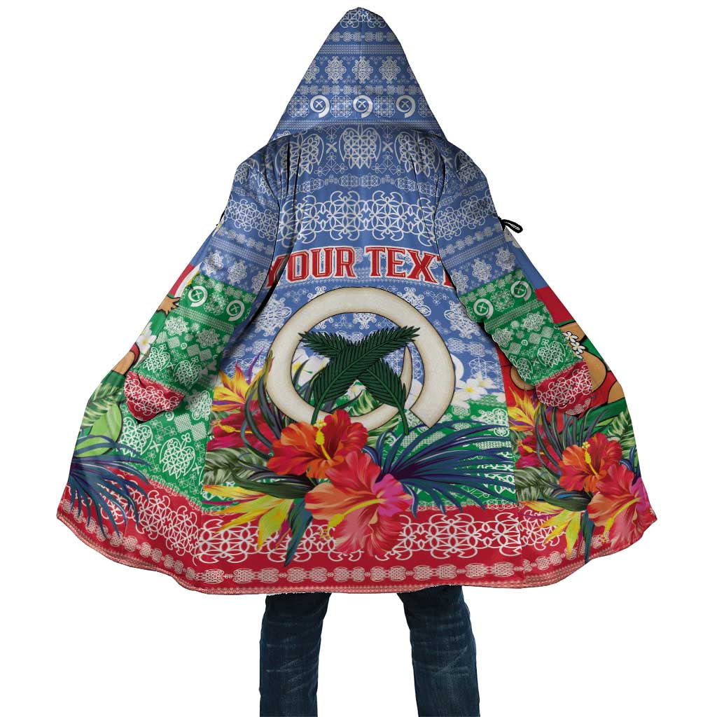 Personalised Shefa Joyeux Noel Cloak Proud To Be a Ni-Van Sand Drawing Art LT9 Unisex Blue - Polynesian Pride