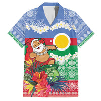 Personalised Shefa Joyeux Noel Hawaiian Shirt Proud To Be a Ni-Van Sand Drawing Art LT9 Blue - Polynesian Pride