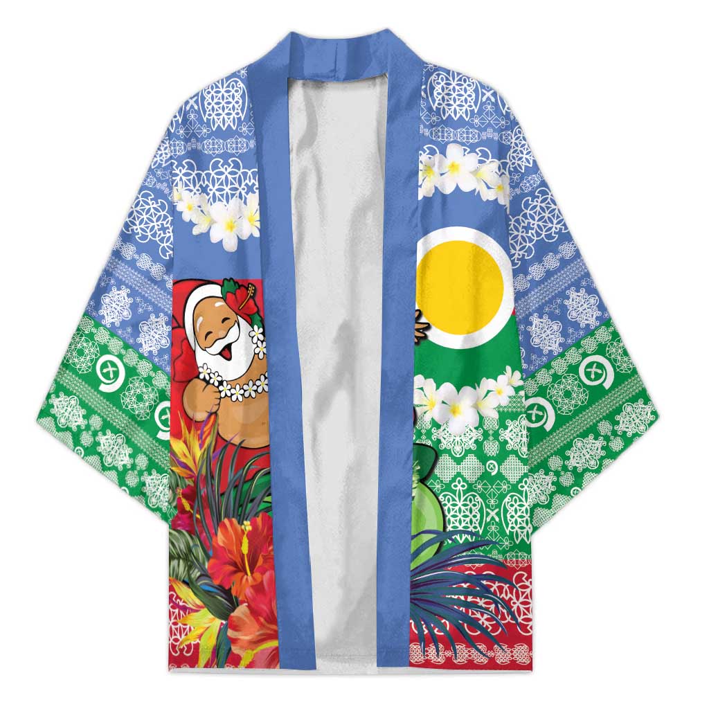 Personalised Shefa Joyeux Noel Kimono Proud To Be a Ni-Van Sand Drawing Art LT9 Unisex Blue - Polynesian Pride