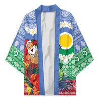 Personalised Shefa Joyeux Noel Kimono Proud To Be a Ni-Van Sand Drawing Art LT9 Unisex Blue - Polynesian Pride